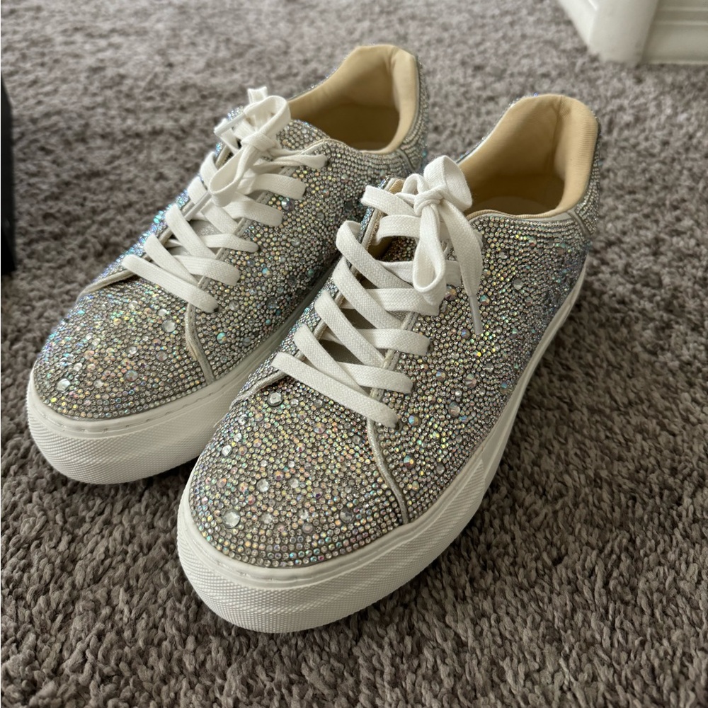 Betsey Johnson Sidney Rhinestone Shoes, size 9